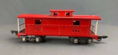 American Flyer Prewar Tinplate  #484L Caboose, Red, Illuminated S0148 - Image 1 of 4