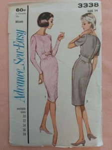 Advance 3338 Vintage Misses' Dresses Pattern Size 14 CUT - Picture 1 of 2