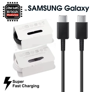 Cable cargador súper rápido genuino Samsung USB tipo C a C para Note10 S20 Ultra - Imagen 1 de 12