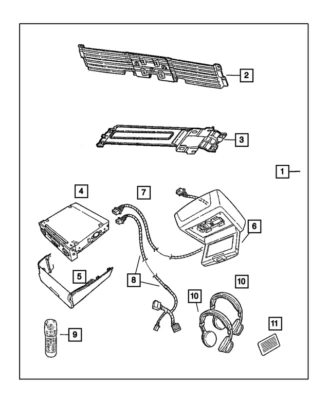 Monitor Mopar 82208820AC JEEP GRAND CHEROKEE SRT8 05-07 con sistema multimedia DVD Foto 1 de 2
