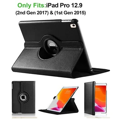 For Apple iPad 12.9 2nd Gen 2015 2017 12.9 inch Leather Cover Smart Stand Case - Image 1 of 4