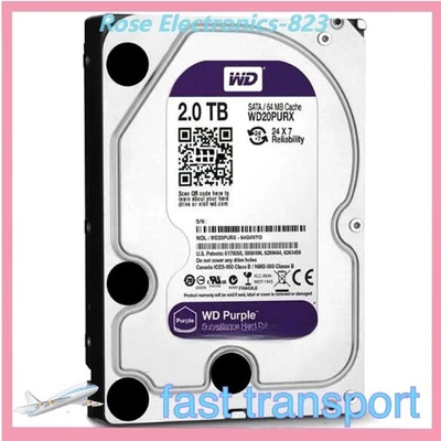 Western Digital WD20PURX 2TB 5400RPM SATA 3.5" Internal Desktop Hard Disk Drive - Image 1 of 3