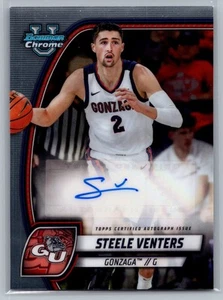 2024-25 Bowman University Chrome Prospects Auto Steele Venters #92 Bulldogs - Picture 1 of 2