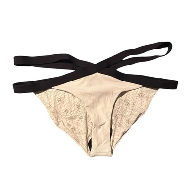 NUEVO SIN ETIQUETAS Volcom Talla Grande Blanco y Negro Bikini Parte Inferior Traje de Baño Nadar Playa Foto 1 de 4