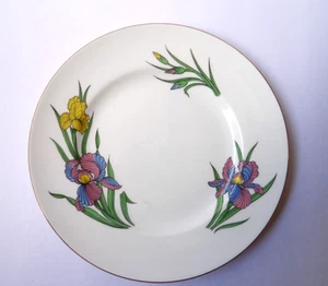 Staffordshire Vintage Bone China 8.25" Salad or Luncheon Plate Iris - Picture 1 of 2
