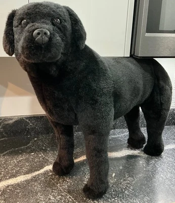 Melissa and Doug Grande Negro Laboratorio Peluche Animal Realista Perro Labrador 25” Foto 1 de 4