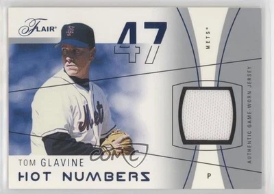 2004 Flair Hot Numbers Game Used Blue /250 Tom Glavine #HN-TOG HOF - Image 1 of 2