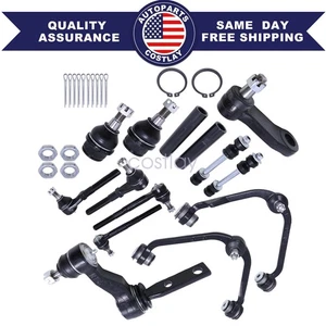 14pc 2WD for Ford F-150 F-250 Expedition Front Control Arm Tierod Sway Bar Link - Foto 1 di 12