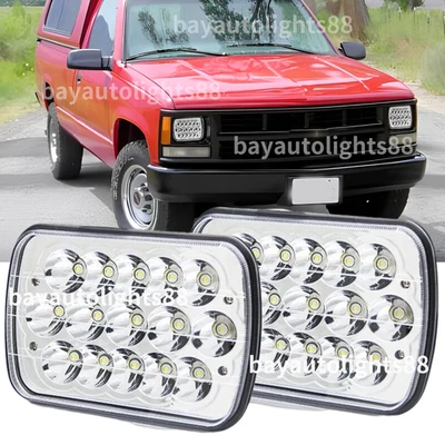 Par de faróis de LED 5x7" 7x6" feixe Hi/Lo compatível com GMC C1500 C2500 C3500 K1500 suburbano - Imagem 1 de 4