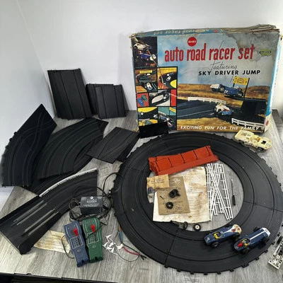 Vintage Sears Allstate Auto Road Racer Set Sky Driver Jump Tunnel Untested HO - Image 1 of 4