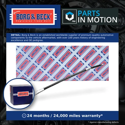 Handbrake Cable fits VOLVO 940 MK2 2.3 Rear Left 90 to 97 Hand Brake Parking B&B - Изображение 1 из 4