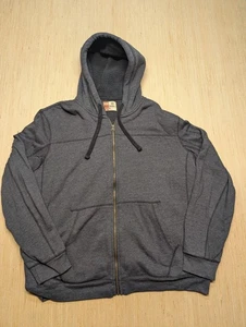 RuffHewn Uomo XL Full Zip Felpa con Cappuccio Sherpa Foderata Grigio Giacca in Pile Caldo... - Foto 1 di 7