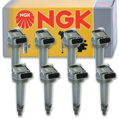 8 pc NGK Ignition Coils for 2007-2019 Toyota Tundra 4.6L 5.7L V8 Spark Plug li - Image 1 of 4