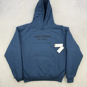 Honor The Gift Hoodie Puff bestickt kobaltfarbener Herrenpullover Streetwear Large neu mit Etikett - Bild 1 von 14