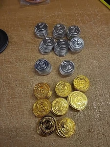 160 Stück Party Gastgeschenke Piratenschatz Münzen Schatz 80 Gold, 80 Silber  - Bild 1 von 5