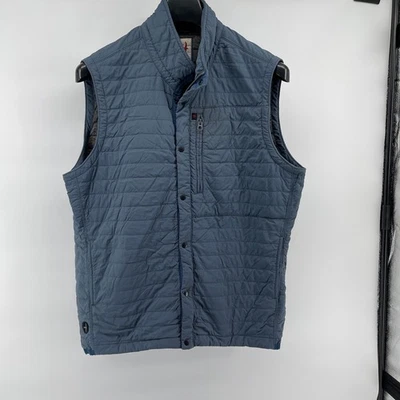 Relwen Windzip Vest Men's XL Blue / Gray Snap Front Quilted - Image 1 of 4