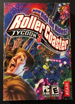 ATARI ROLLER COASTER TYCOON 3 PC GAME WITH INSTRUCTION MANUAL - Image 1 of 4