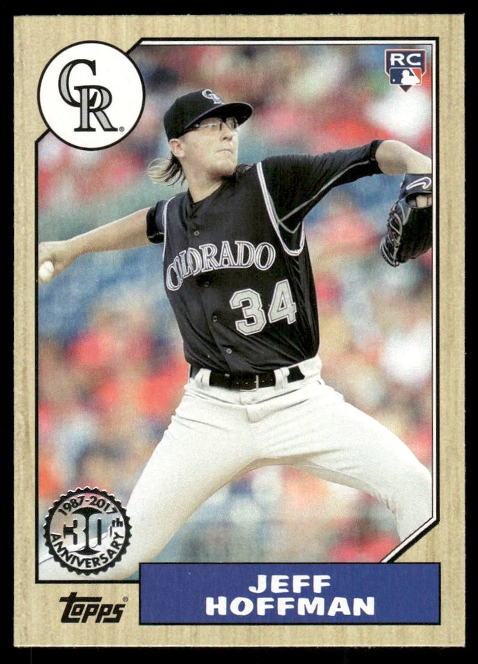 2017 Topps Update #US87-16 Jeff Hoffman 1987 Topps Baseball 30th Anniversary - Image 1 of 2