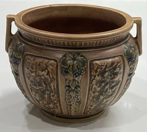 Roseville Pottery 1924 FLORENTINE 8 1/4" Large Handled Jardiniere Pot Planter - Picture 1 of 7