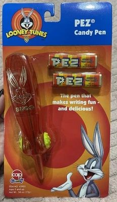 PEZ Bugs кролик конфеты диспенсер ручка ~ Looney Tunes ~ винтажный 1999 ~ новый - Изображение 1 из 2