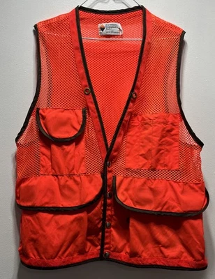 Jim-Gem Field Cruiser Vest XL Orange Nylon Mesh Forestry Suppliers Inc 10 Pocket - Image 1 of 4