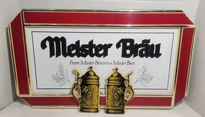 Vintage Beer Bar Sign 3D Meister Brau Stein 1984 Miller - AS-IS, Needs Repair - Picture 1 of 12