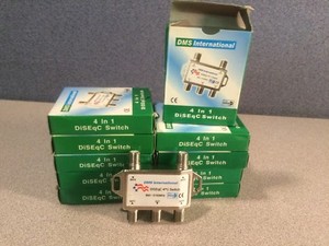 MENGE 10 NEUE DMS International 4x1 DiSEqC Satellitenschalter 950-2150 MHz
