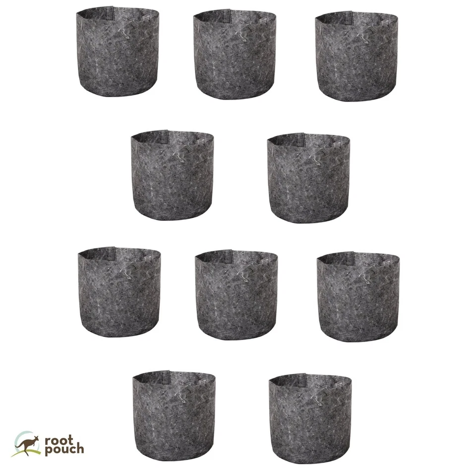 Bolsa de raíz bolsas de cultivo de 3 galones paquete de 10 telas para macetas de cultivo de suelo e hidroponía Foto 1 de 4