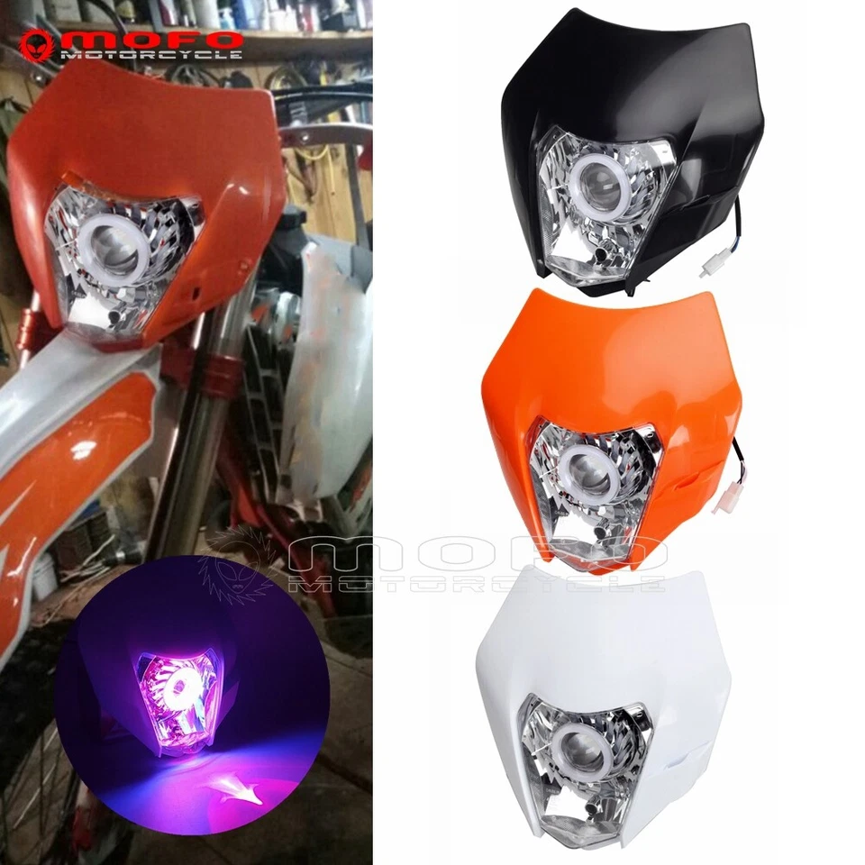 Dual Sport Motorcycle LED Projector Headlight For KTM EXC Six Days 300 350 450 - Image 1 of 4