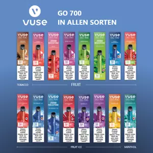 VUSE Go 700 ZÜGE VAPE (E-SHISHA) 20% Rabatt Alle Sorten - Bild 1 von 19