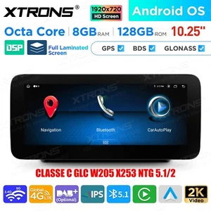 AUTORADIO ANDROID 8/128GB MERCEDES CLASSE C GLC W205 X253 2015-2018 NTG 5.1/2 - Foto 1 di 14