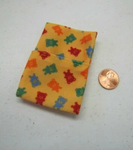 Lego Duplo CLOTH YELLOW SLEEPING BAG 3" x 2" TEDDY BEARS Camping Bedding Sack - Picture 1 of 3