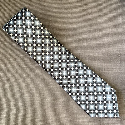 Perry Ellis Men's Neck Tie Geometric Black/Blue NWT - Изображение 1 из 3