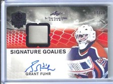 2023 Leaf In the Game Used Hockey Grant Fuhr Jersey Auto Card-Serial #'d 04/25