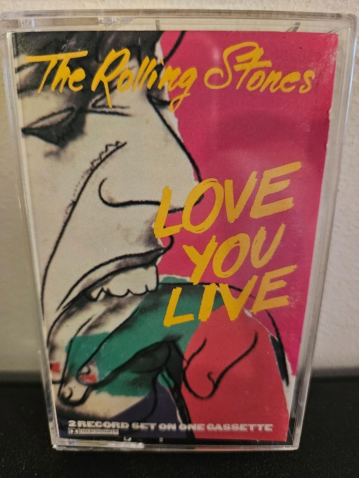 THE ROLLING STONES Love You Live 1977/1986 CASSETTE TAPE 2 RECORD SET ON 1 ROCK - Image 1 of 4