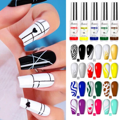 Gel-Nagellack Französischer Maniküre-Lack Einfarbig Uv/Led-Glitzer-Malerei / - Bild 1 von 4