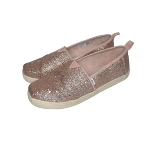 Zapatos sin cordones TOMS Alpargata Juvenil Brillo Oro Rosa Talla 5 - Imagen 1 de 12