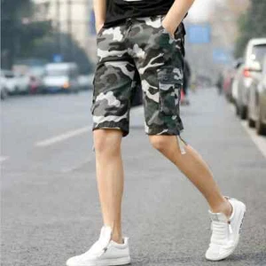 Summer Men's Camouflage Camo Cargo Shorts Casual Cotton Baggy Multi Pocket Short - Picture 1 of 30