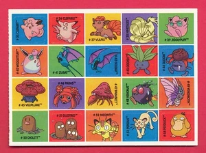 SHEET 20) PERSIAN MEOWTH PARAS POKEMON MEIJI MINI STICKER PAGE MINT *TPHLC - Picture 1 of 2