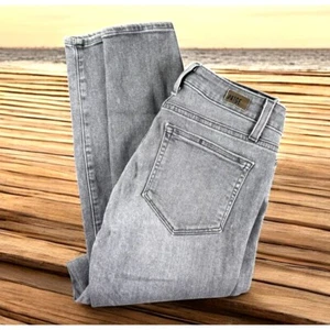 Pantalones de mezclilla Paige para mujer junior 25 Verdugo ultra ajustados plateados "Silvie" Street Whisker - Imagen 1 de 12