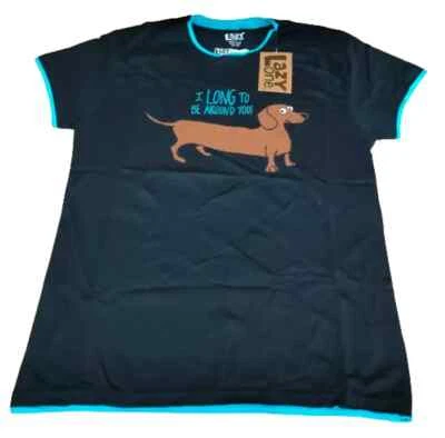 Lazyone Women Pyjama Tops PJ Lounge T-Shirts Nightwear Long To Be Around D125 - Image 1 of 4