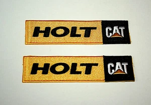 5 Vtg Holt CAT Caterpillar Farm Construction Equipment Tractor Hat Patch New NOS - Picture 1 of 1