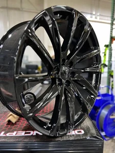4 New 2021 Cadillac ESV Escalade Wheels 26x10 Gloss Black OE 26" Silverado - Picture 1 of 6