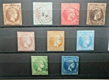 FRANCOBOLLI GRECIA 1861/75 GRANDE TESTA DI MERCURIO TIMBRATI USED LOT (C.75)
