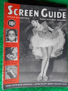 SCREEN GUIDE JAN 1939 TEMPLE DURBIN COLBERT - Picture 1 of 2