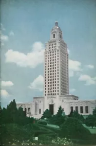 Louisiana State Capitol Building Baton Rouge Architecture Design Governor Long - Foto 1 di 5