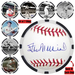 Stan Musial SIGNED Baseball Legends Poker Chip Set (7) - Picture 1 of 2