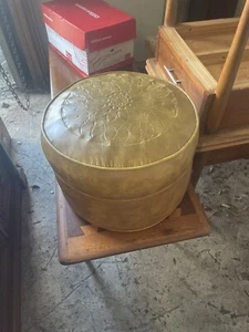 Vintage 1970's Mustard Color Ottoman - Picture 1 of 5