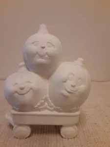 Pumpkins in Wagon Halloween Ceramic Mold Dona 1019 CUTE 6x6" - Picture 1 of 14