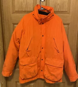 VINTAGE Gamehide Hunting Jacket Mens L Blaze Orange Lined Insulated Warm 2 Piece - Picture 1 of 17